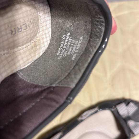 SPERRY Sport Gray Leather Suede Flats with Bows SZ 10 - Picture 7 of 7